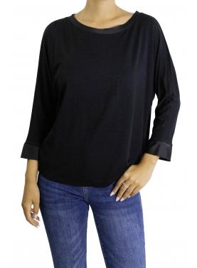 Maglia con dettagli in raso 
